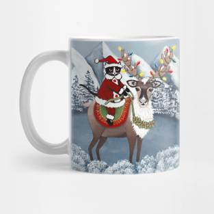 Santa Claws on Reindeer Full Mug